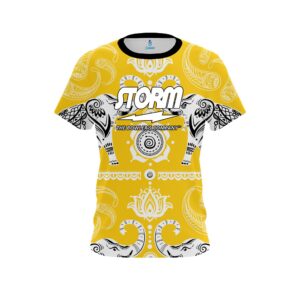 Tribal Elephants Yellow CoolWick Bowling Jersey