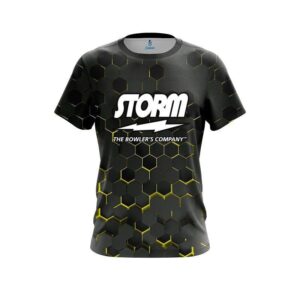 Yellow Honeycomb Fusion CoolWick Bowling Jersey