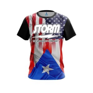 USA Puerto Rico Flag CoolWick Bowling Jersey