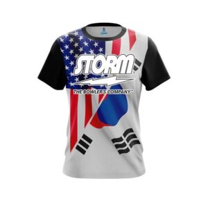 USA South Korea Flag CoolWick Bowling Jersey
