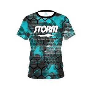 Teal Honeycomb CoolWick Bowling Jersey