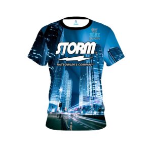 Autism Light It Up Blue Buildings CoolWick Bowling Jersey