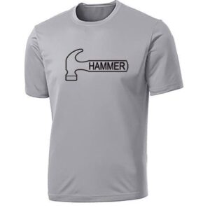 Hammer Men’s Phobia Performance Jersey Bowling Shirt Dri-Fit Silver