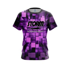 Purple Block Burst CoolWick Bowling Jersey